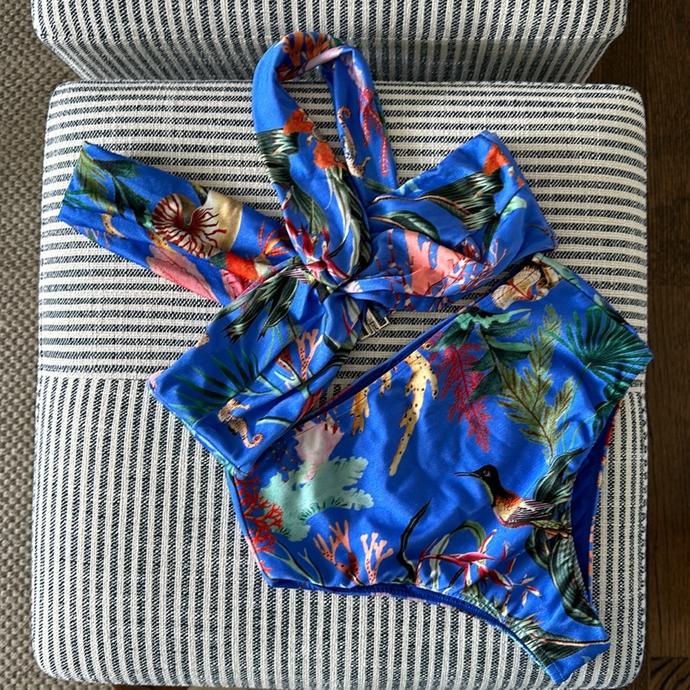 PatBo Oasis Wrap Bikini Top and High Waisted Bottoms